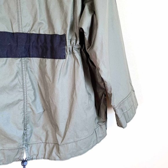 j crew khaki green waxed cotton oilcloth lightweight field jacket - size xs - Picture 5 of 8